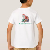 おもちゃのクリスマスのかわいいサンタはTシャツをからかいます Tシャツ (裏面)