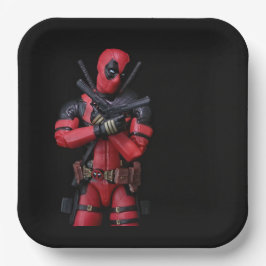 おもちゃのクール写真スーパーヒーロー ペーパープレート