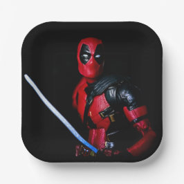 おもちゃのクール写真スーパーヒーロー ペーパープレート