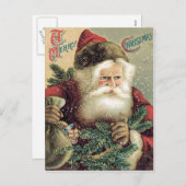 おもちゃのサンタクロース袋エバーグリーンバウ シーズンポストカード (正面/裏面)