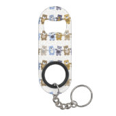 おもちゃのテディー・ベアのパターン キーホルダー栓抜き (裏面)