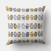 おもちゃのテディー・ベアのパターン クッション (裏面)