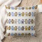 おもちゃのテディー・ベアのパターン クッション (ブランケット)