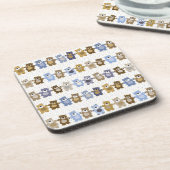 おもちゃのテディー・ベアのパターン コースター (左側)