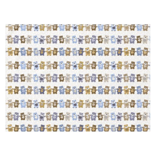 おもちゃのテディー・ベアのパターン テーブルクロス (正面(横))