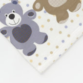 おもちゃのテディー・ベアのパターン フリースブランケット (角)