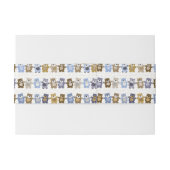 おもちゃのテディー・ベアのパターン 招待状ベリーバンド (裏面例)