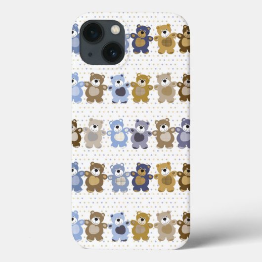 おもちゃのテディー・ベアのパターン Case-Mate iPhoneケース (裏面)