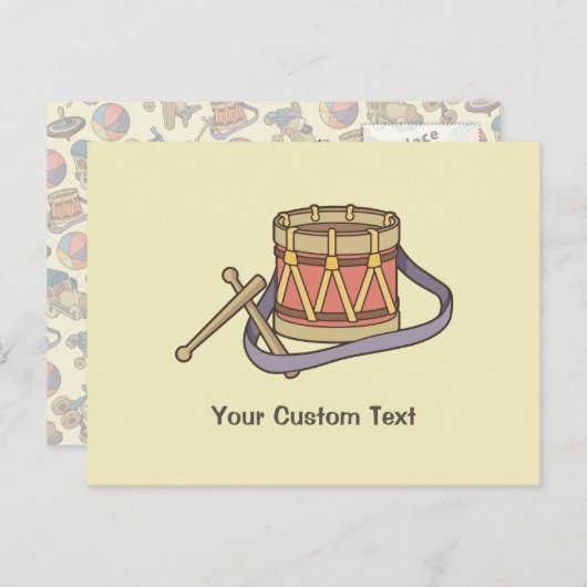 おもちゃのドラム ポストカード (正面/裏面)