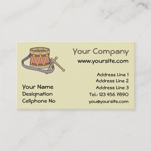 おもちゃのドラム 名刺 (正面)