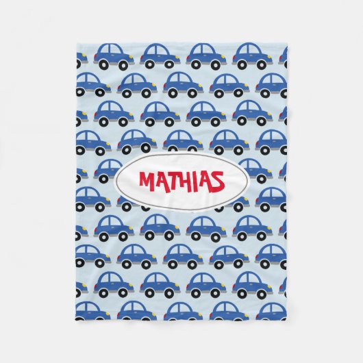 おもちゃのパーソナライズされた車のパターンkidのフリースブランケット フリースブランケット (正面)