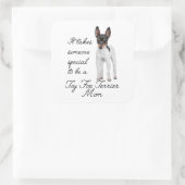 おもちゃのフォックステリア犬のお母さんのステッカー スクエアシール (バッグ)