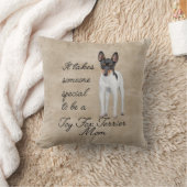 おもちゃのフォックステリア犬のお母さんの枕 クッション (ブランケット)