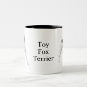 おもちゃのフォックステリア犬のマグ ツートーンマグカップ (中央)