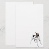 おもちゃのフォックステリア犬の文房具 便箋 (正面/裏面)