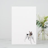 おもちゃのフォックステリア犬の文房具 便箋 (スタンド正面)