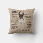 おもちゃのフォックステリア犬の特性の枕 クッション (裏面)