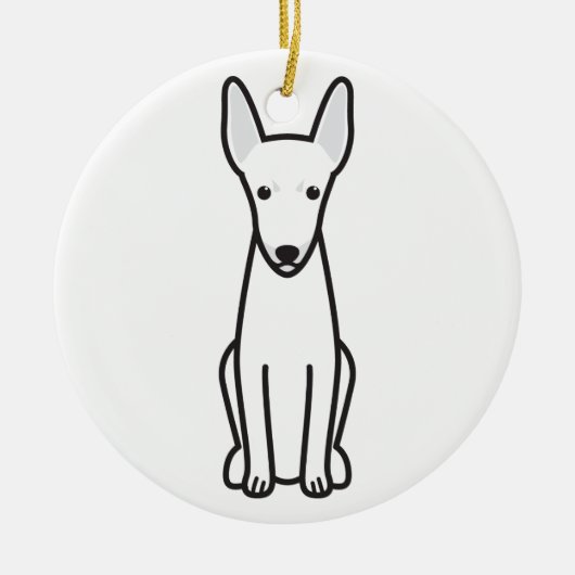 おもちゃのフォックステリア犬犬の漫画 セラミックオーナメント (正面)