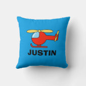 おもちゃのヘリコプター 子供部屋の枕 クッション (裏面)