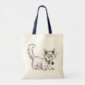 おもちゃのマウスのバッグを持つ猫 トートバッグ (正面)