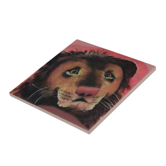 おもちゃのライオンの頭 タイル (側面)