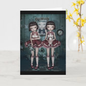 おもちゃの三つ子の花束 カード (黄色い花)