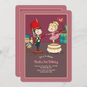 おもちゃの兵隊とバレリーナの招待状 招待状 (正面/裏面)