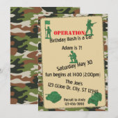 おもちゃの兵隊のお誕生日会 Operation Birthday Bash 招待状 (正面/裏面)