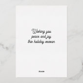 おもちゃの兵隊 クリスマス ゴールドホイル 水彩 箔シーズンカード (裏面)