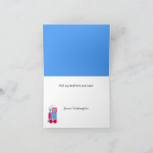 おもちゃの列車のベビーのサンキューカード サンキューカード (内部)