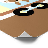 おもちゃの列車の子供用壁アート ポスター (角)