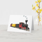 おもちゃの列車カード カード (黄色い花)