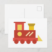 おもちゃの列車 ポストカード (正面/裏面)