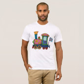 おもちゃの列車 メンズTシャツ Tシャツ (正面フル)