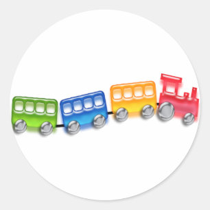 おもちゃの列車 ラウンドシール