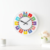 おもちゃの列車 ラージ壁時計 (ホーム)