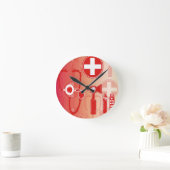 おもちゃの医者及びナースのキットの時計 ラウンド壁時計 (ホーム)
