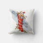 おもちゃの十分に貯蔵するヴィンテージのクリスマス クッション (正面)