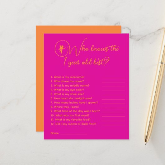 おもちゃの妖精が1歳児のことを一番知っているパーティーゲーム (正面/裏面インサイチュ)