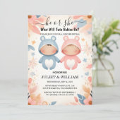 おもちゃの宝物共同ツイン双子性別発表 招待状 (スタンド正面)