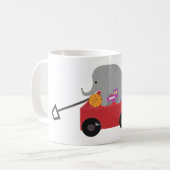 おもちゃの小さな赤い荷車 コーヒーマグ コーヒーマグカップ (正面左)
