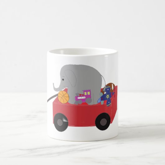 おもちゃの小さな赤い荷車 コーヒーマグ コーヒーマグカップ (中央)