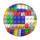 おもちゃの建物ブロックブリック少年の子供のパターン 野球ボール (正面)