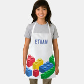 おもちゃの建物レンガカラフルの子供 エプロン (インサイチュ)