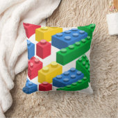 おもちゃの建物レンガカラフルの子供 クッション (ブランケット)