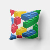 おもちゃの建物レンガカラフルの子供 クッション (裏面)