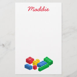おもちゃの建物レンガカラフルの子供 便箋