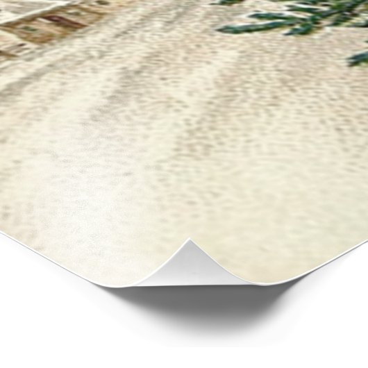 おもちゃの教会のサンタクロースのクリスマスツリーサック フォトプリント            (角)