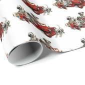 おもちゃの普通消防車を持つDalmatian子犬 ラッピングペーパー (ロールコーナー)