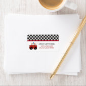 おもちゃの消防車の住所 シール (インサイチュ)